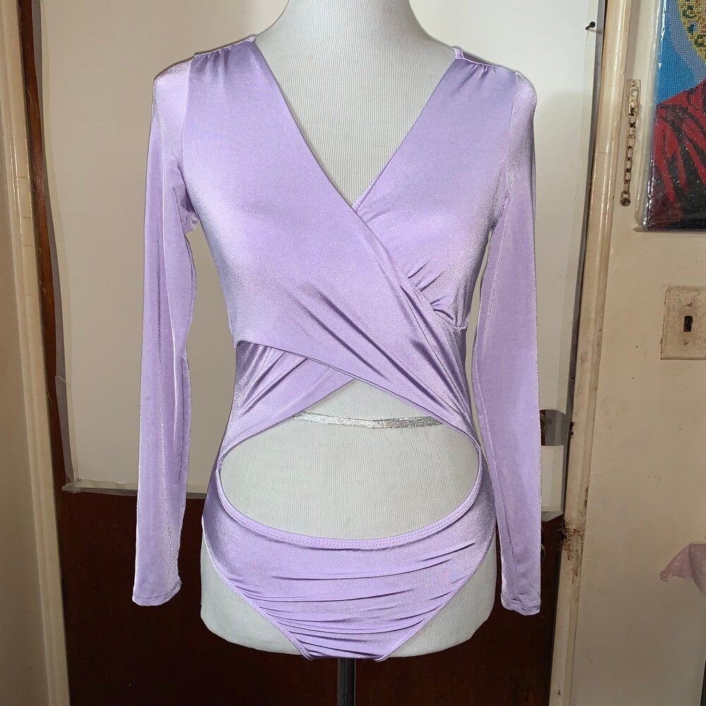 Fashion Nova Light Purple Cecilia Surplice Bodysuit Size Small